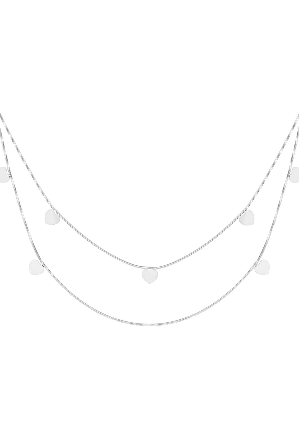 collar doble corazón