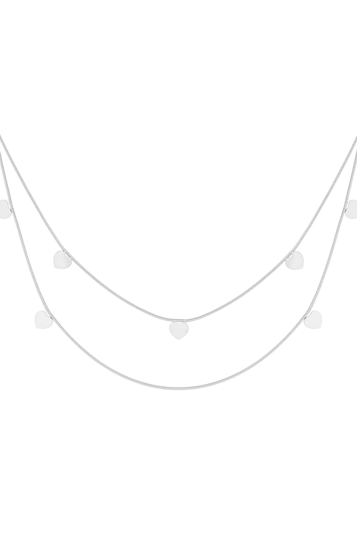collar doble corazón