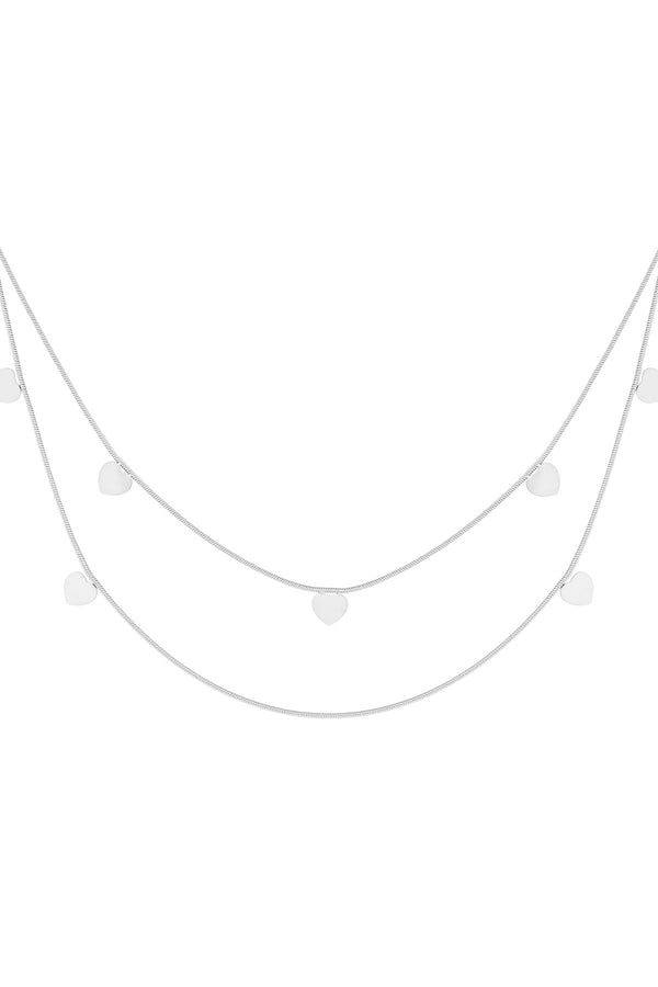 collar doble corazón