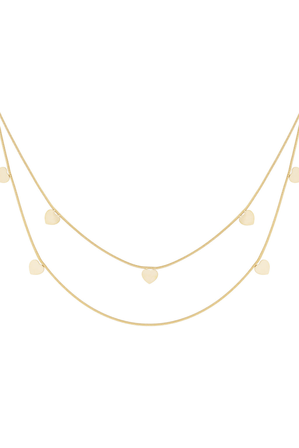 collar doble corazón
