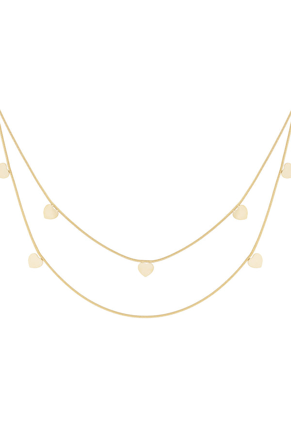 collar doble corazón