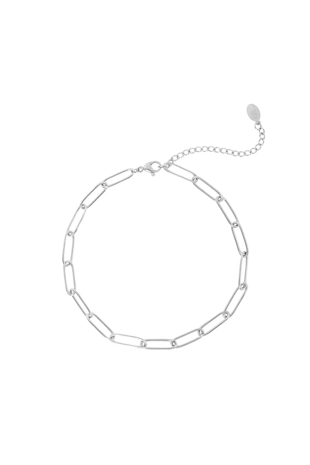 Plain Chain Anklets Silver Stainless Steel