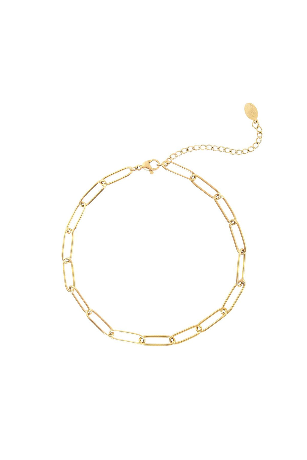 Plain Chain Anklets Silver Stainless Steel
