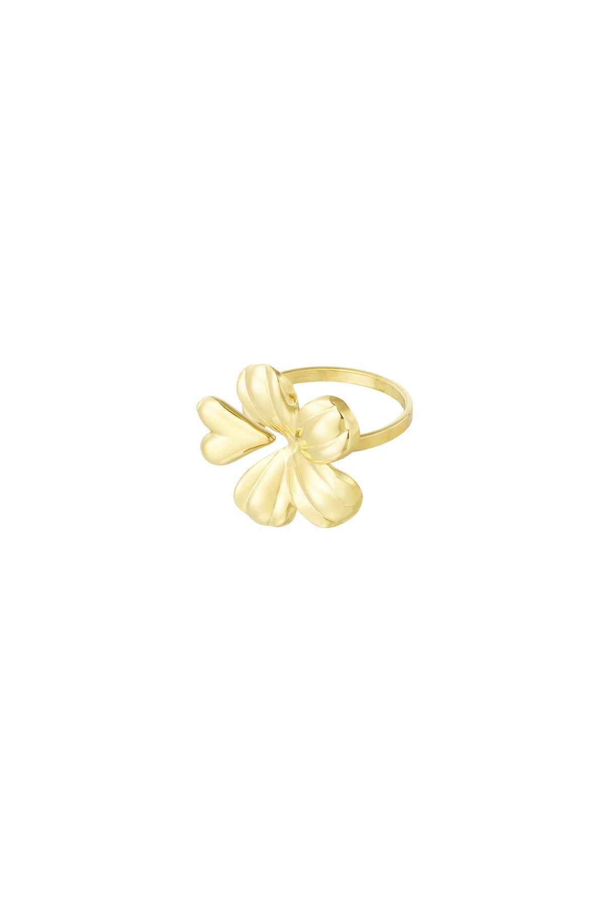 Stylish Statement Ring in Silver & Gold Imagen principal del producto