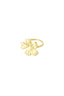 Stylish Statement Ring in Silver & Gold
