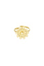 Elegant Adjustable Statement Ring in Silver and Gold