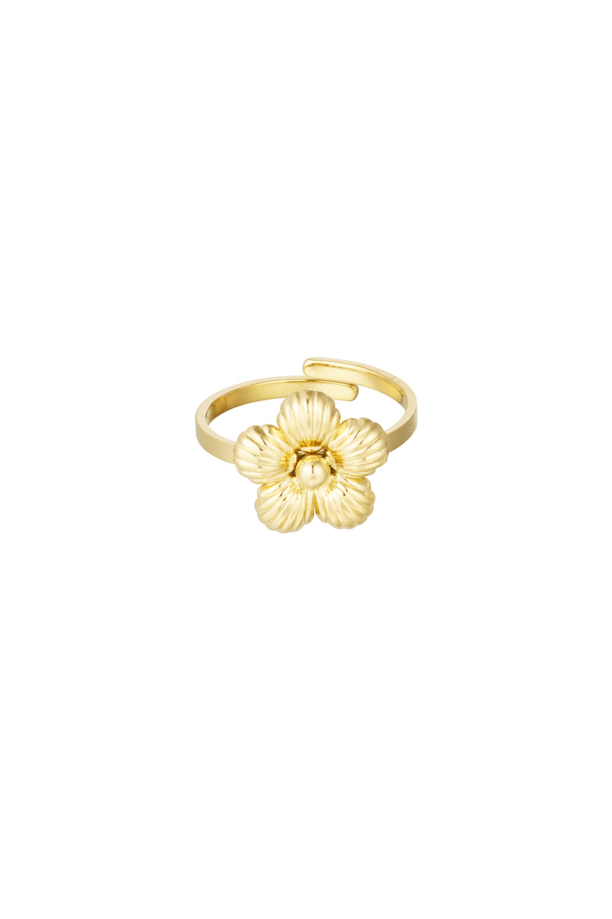 Stylish Stainless Steel Statement Ring - Silver & Gold Imagen principal del producto