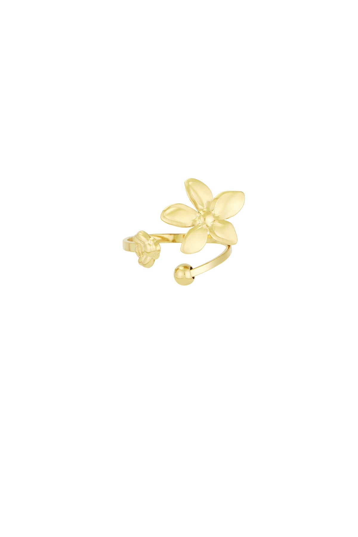 Bold Statement Ring in Silver and Gold Tones Imagen principal del producto