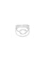 Elegant Stainless Steel Statement Ring, Silver & Gold
