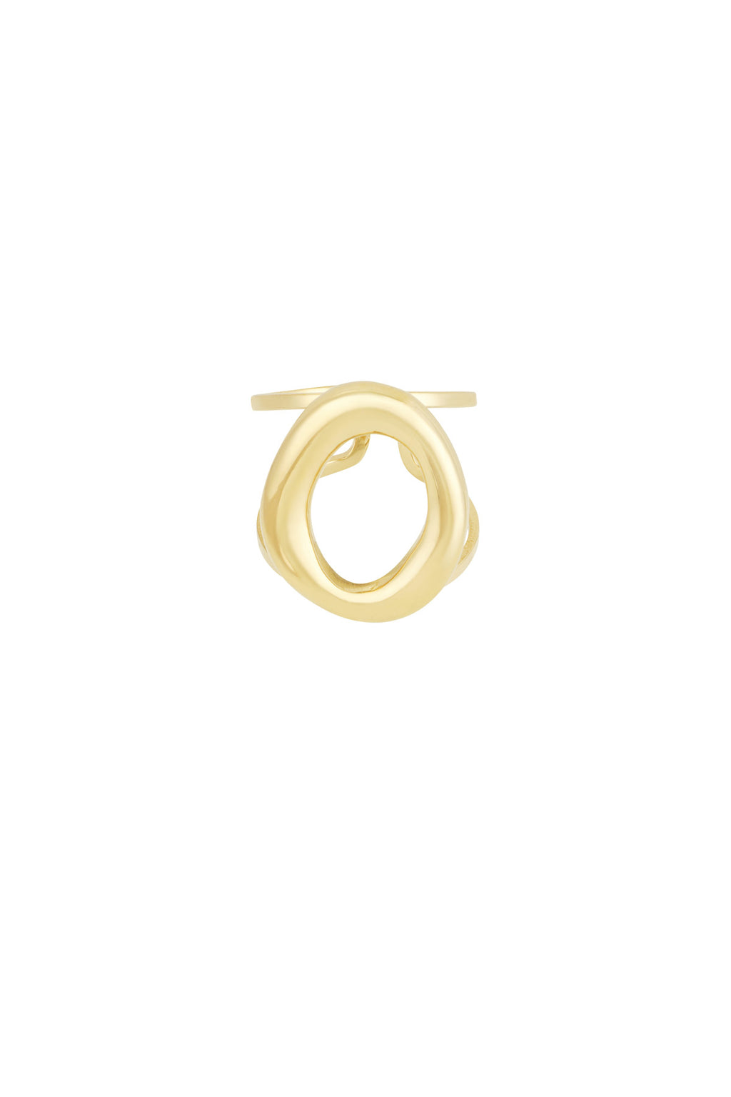 Stylish Statement Ring in Silver & Gold
