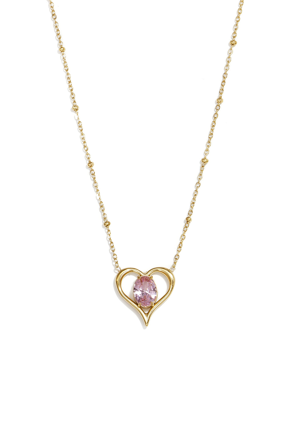 Collar corazón circon