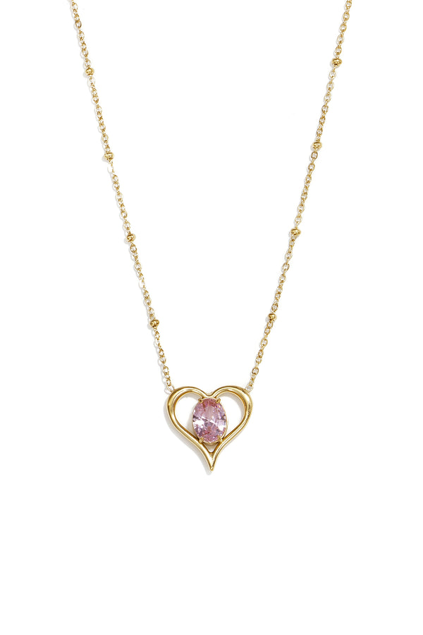 Collar corazón circon