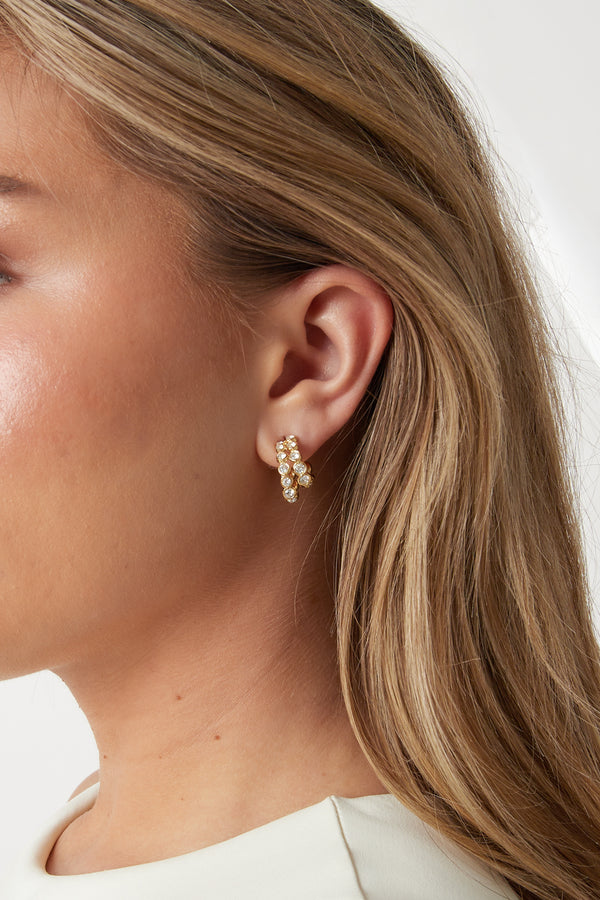 Pendientes aro con circonitas