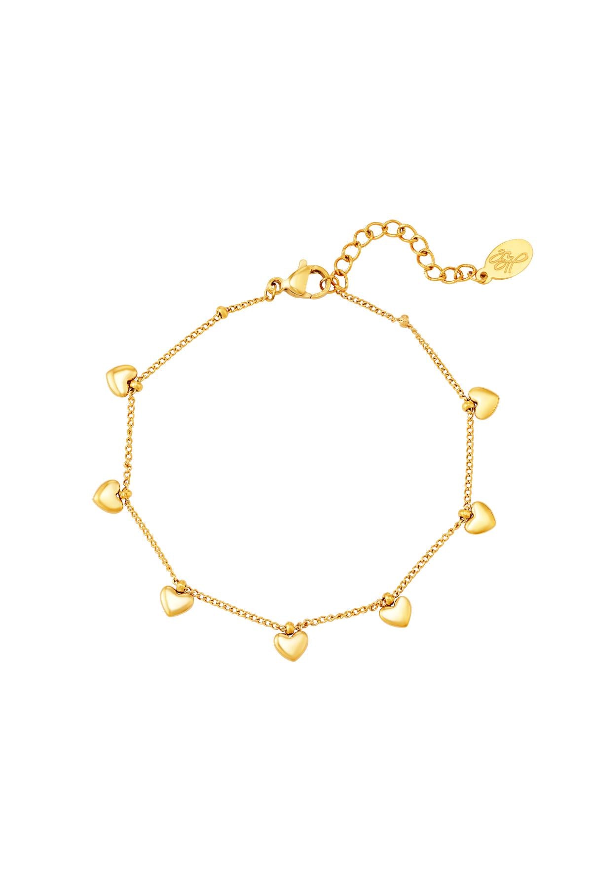 Pulsera con dijes de corazón Imagen principal del producto