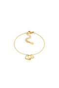 Pulsera Doble Tréboles Dorado