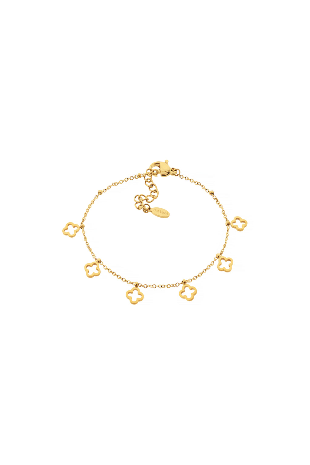 Pulsera Trébol de la Suerte Dorado