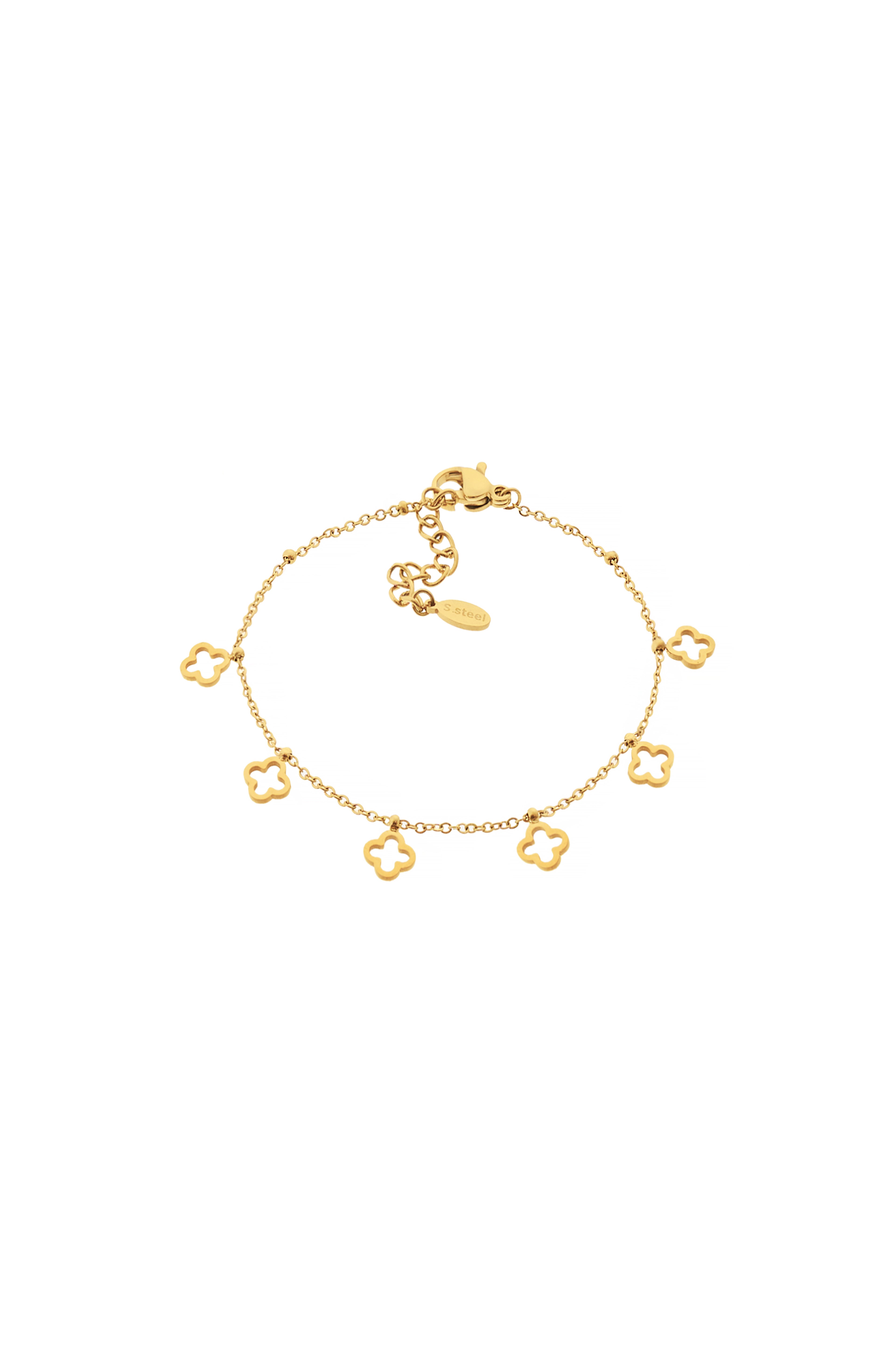 Pulsera Trébol de la Suerte Dorado