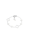Pulsera Trébol Cuatro Hojas Plateado