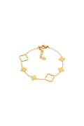Pulsera Trébol Cuatro Hojas Dorado
