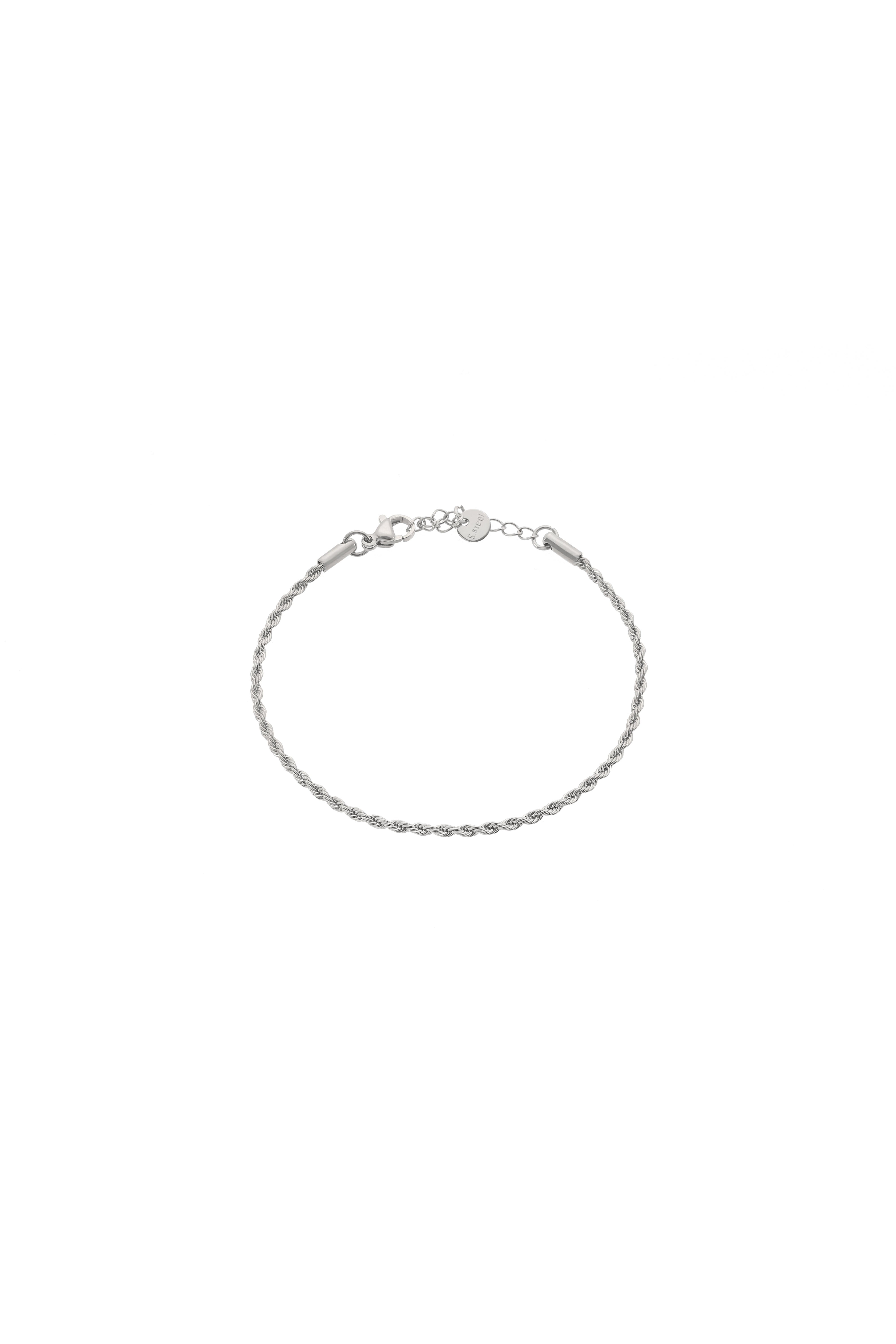 Pulsera Cordón Fino Plateado