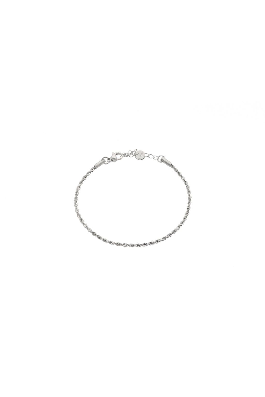 Pulsera Cordón Fino Plateado