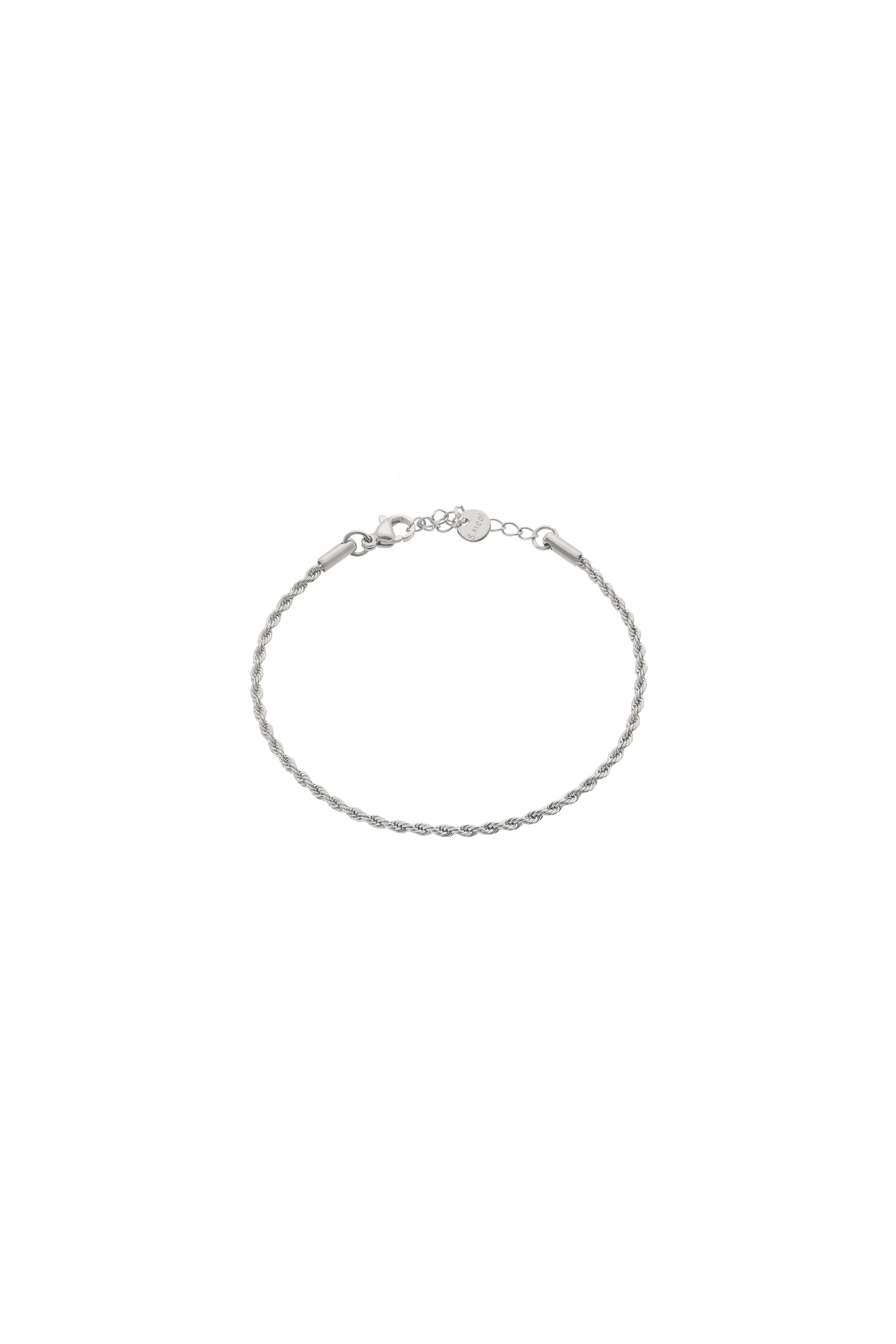 Pulsera Cordón Fino Plateado