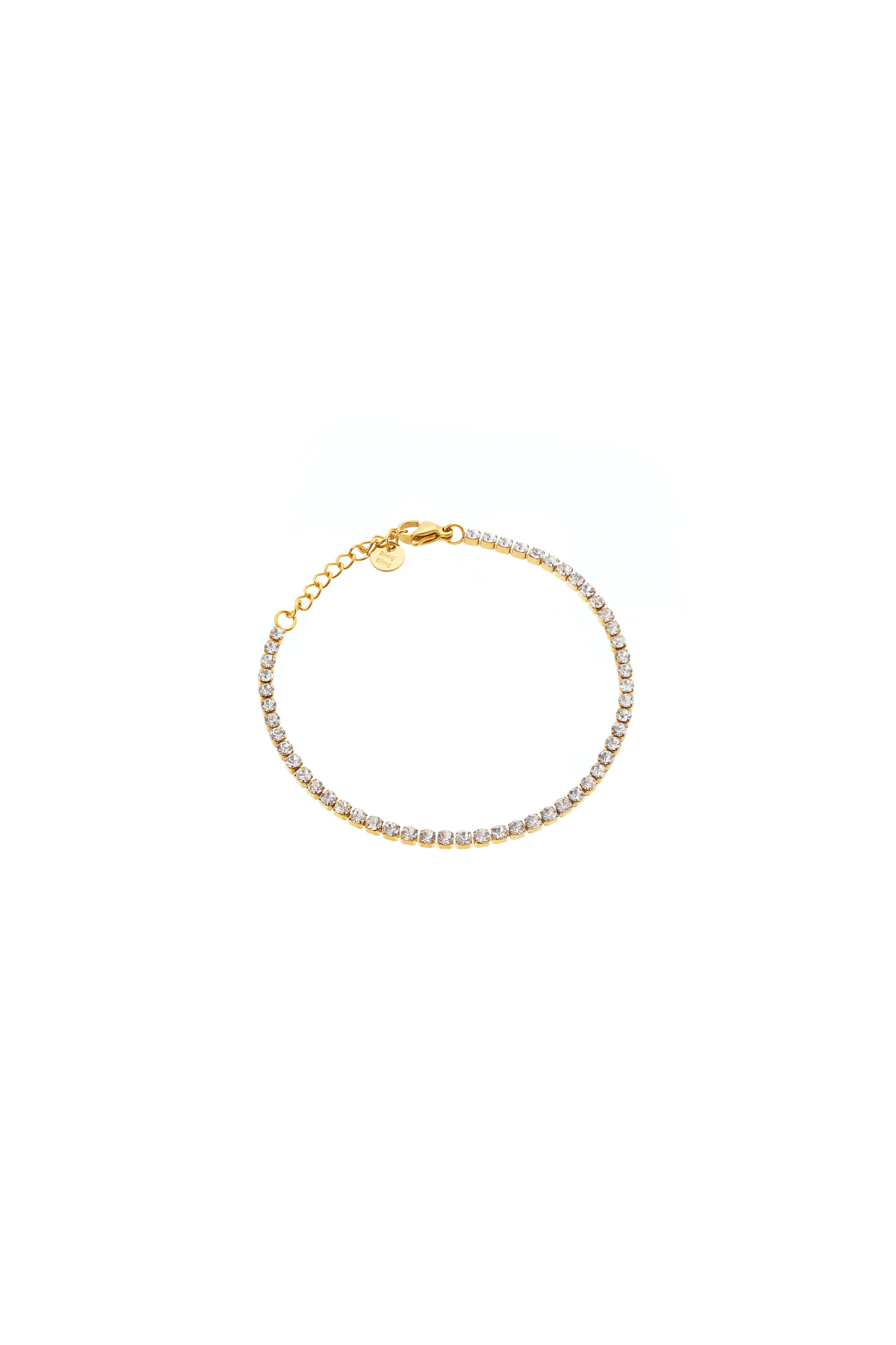 Pulsera Tenis Brillante de Oro