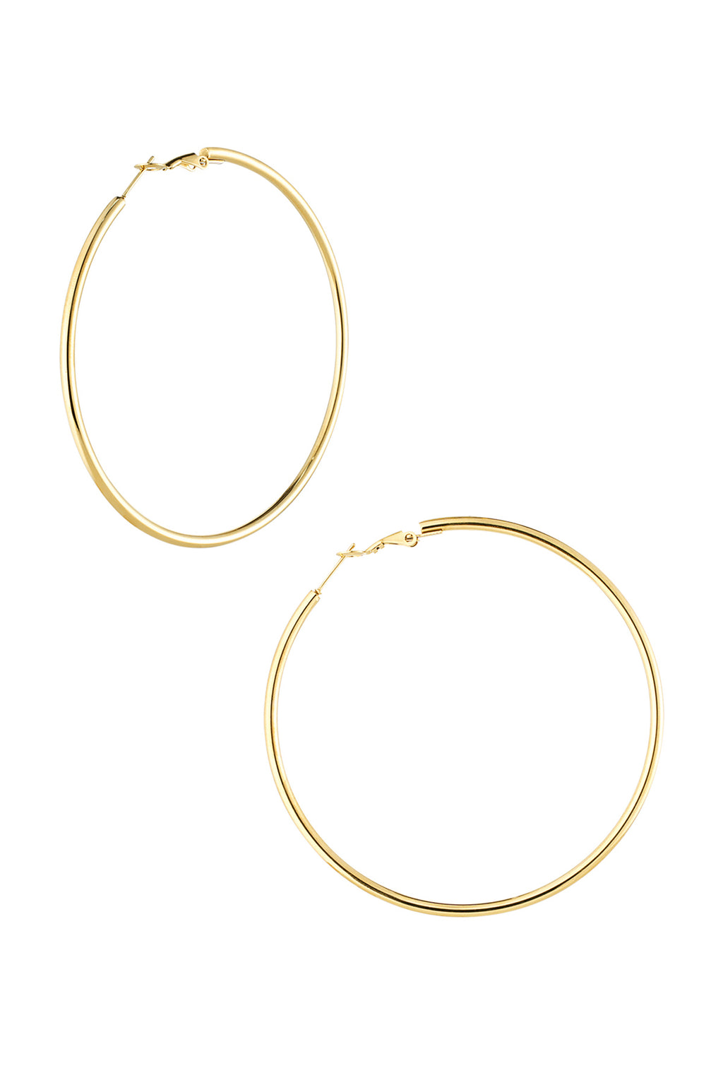 Medium basic hoops - gold