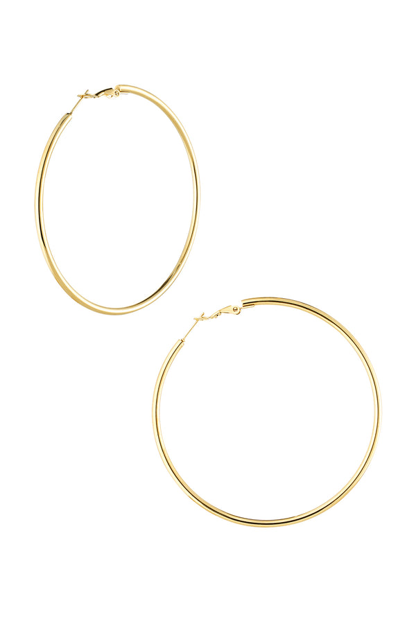 Medium basic hoops - gold