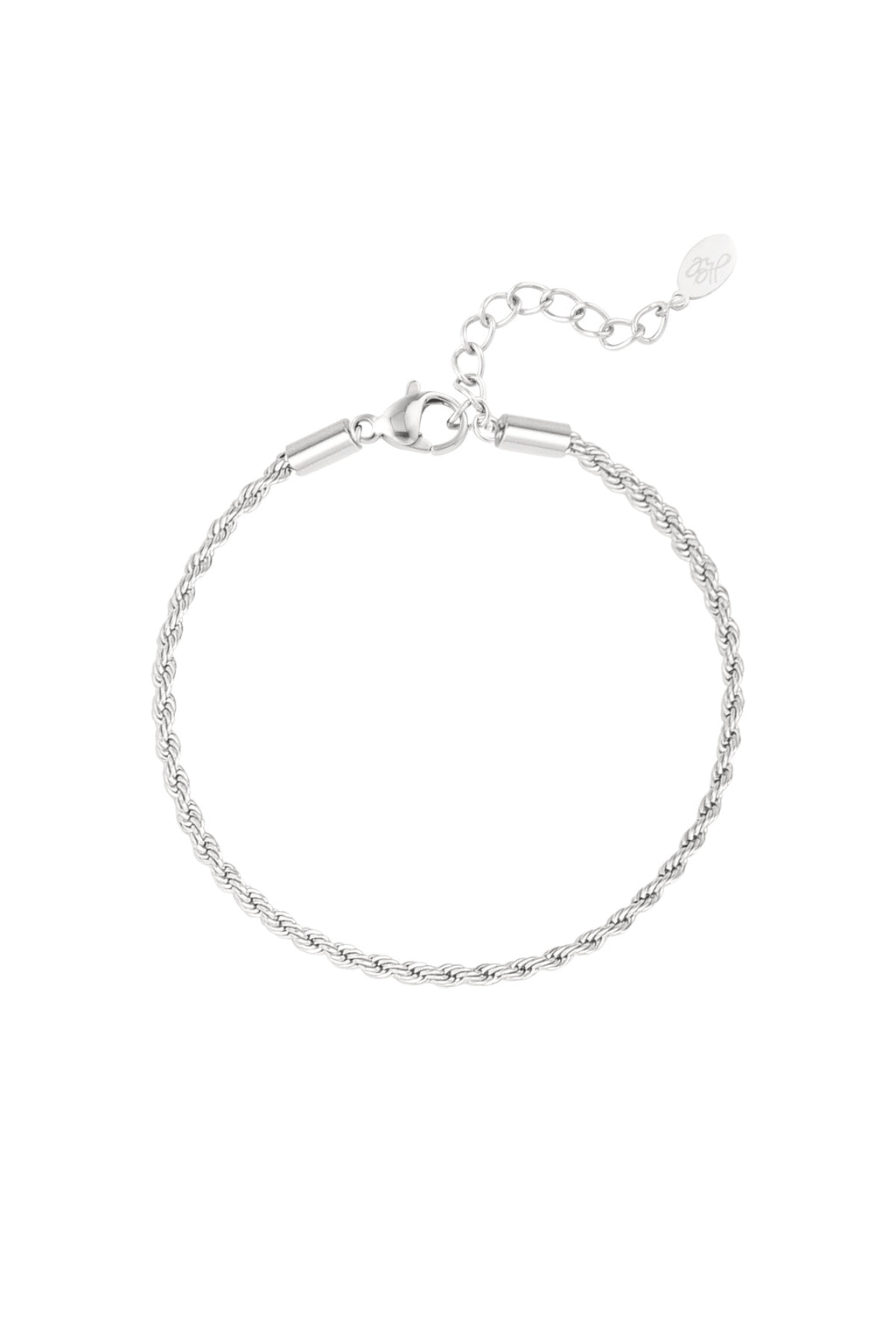 Pulsera jasseron retorcida estrecha - plata-2.0MM