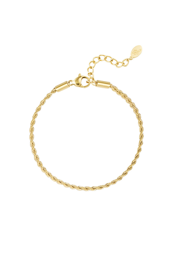 Pulsera jasseron retorcida estrecha - plata-2.0MM