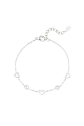 Pulsera con dije corazón y diamante 
