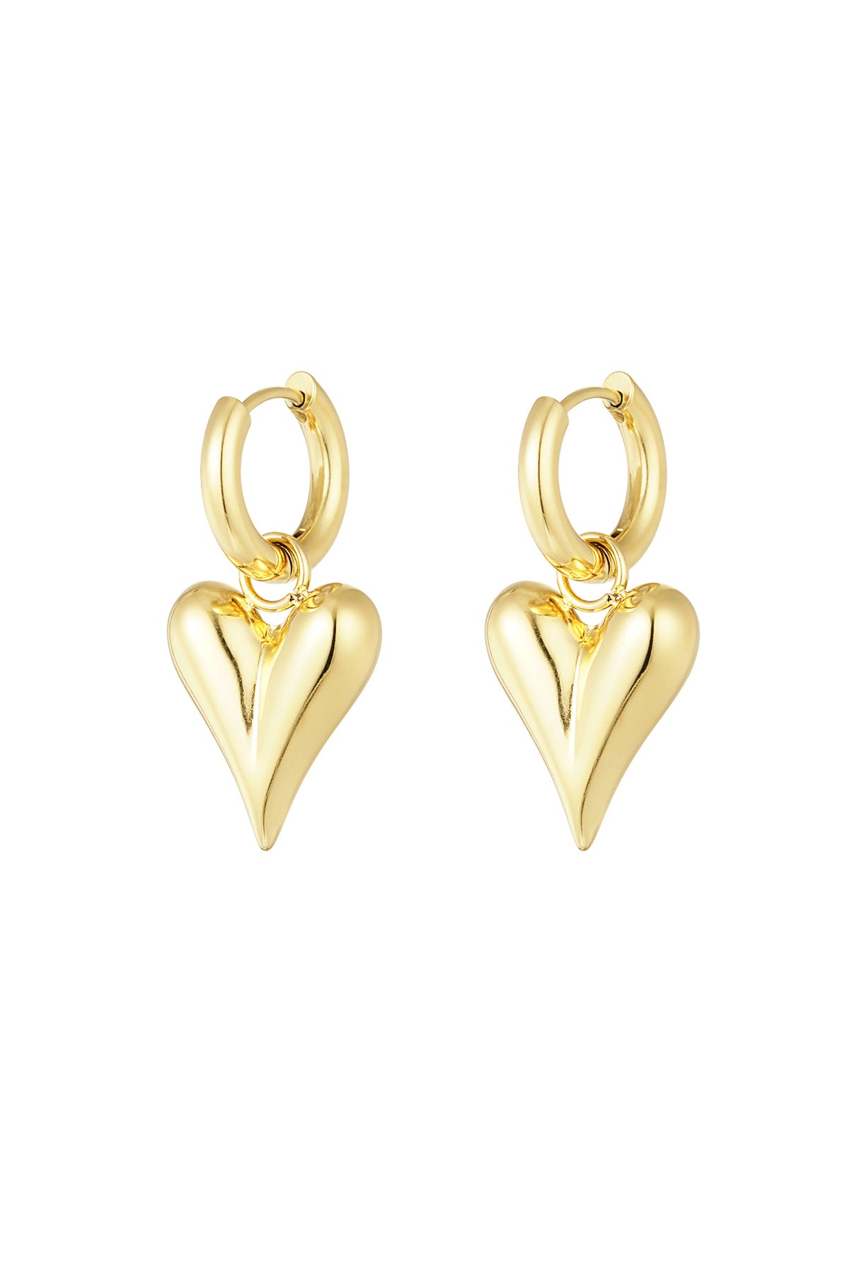 medium heart dangle earrings Main product image