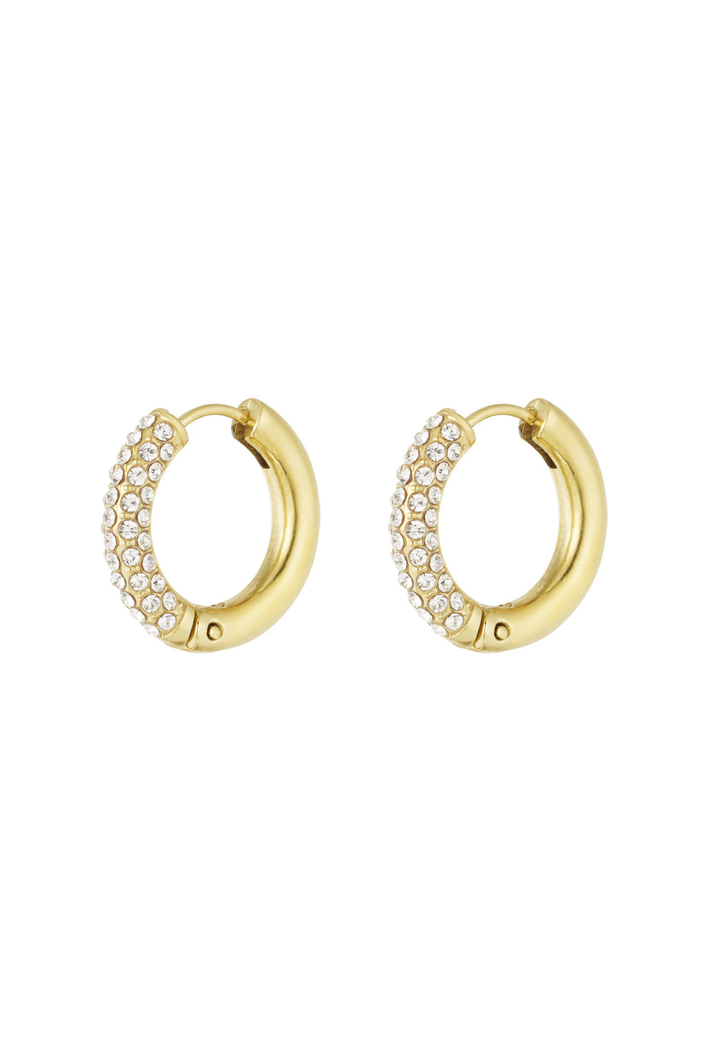 Pendientes de anillos brillantes