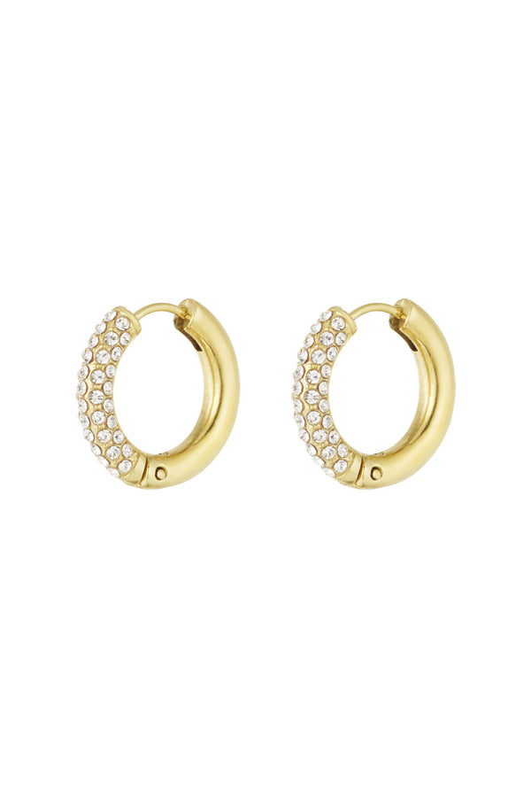 Pendientes de anillos brillantes