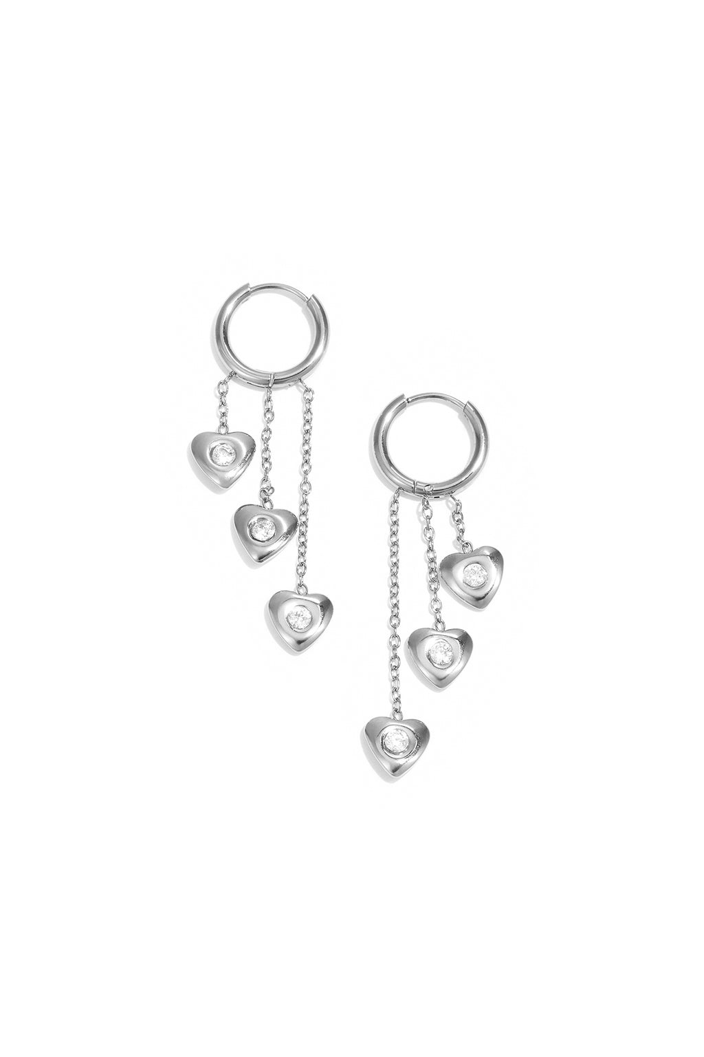 Stylish Heart Dangle Earrings for Everyday Wear