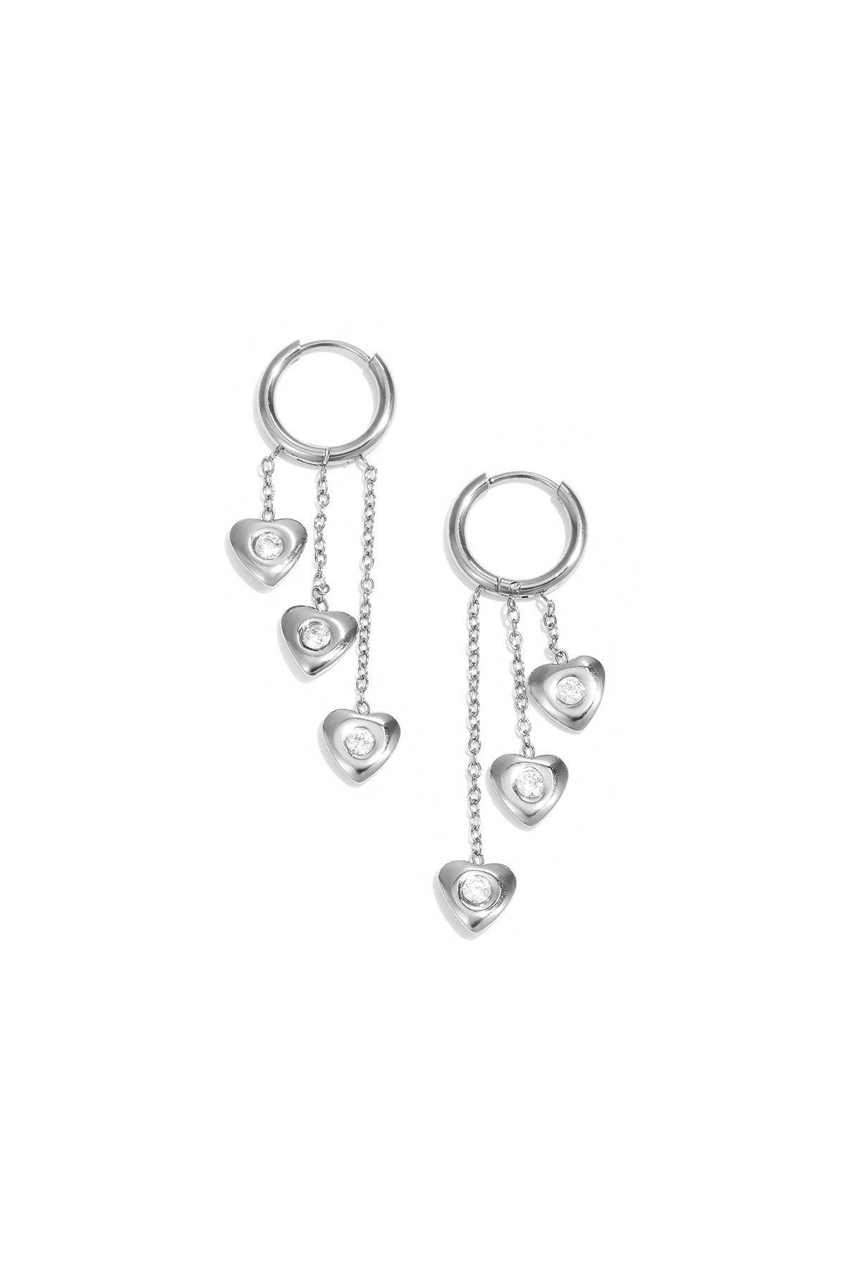 Stylish Heart Dangle Earrings for Everyday Wear