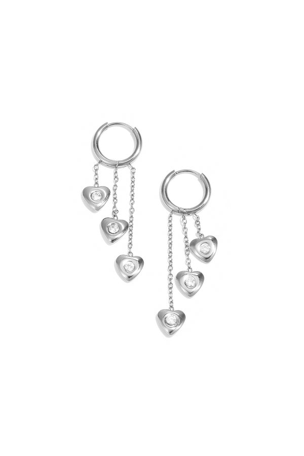 Stylish Heart Dangle Earrings for Everyday Wear