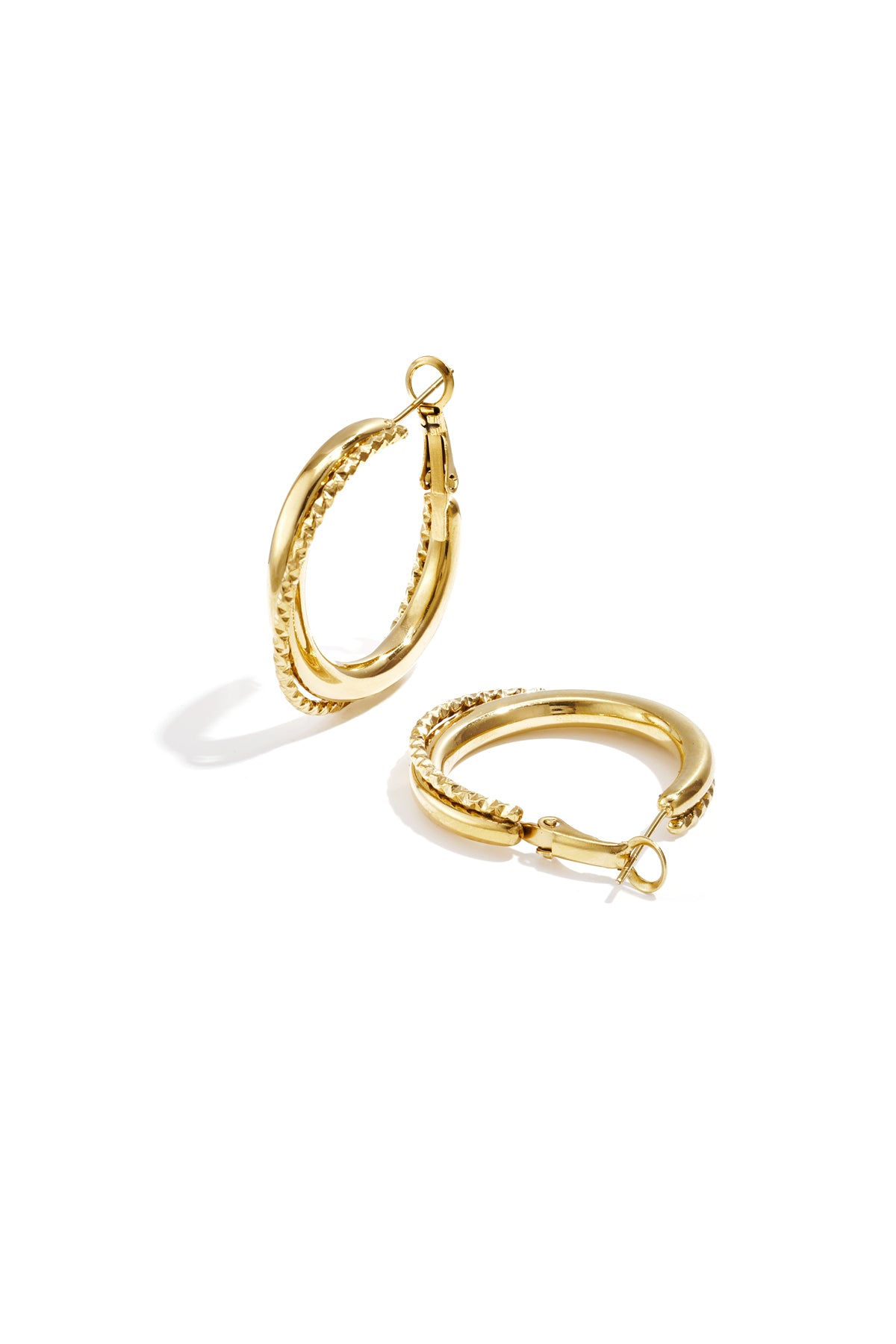 Stylish Silver & Gold Hoop Earrings for Everyday Wear Main product image