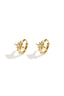 Stylish Star Hoop Earrings for Women - Silver & Gold
