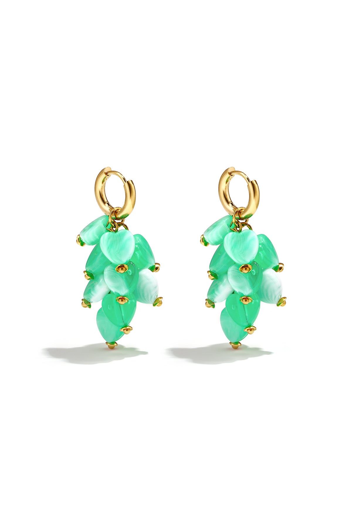 Stylish Heart Beads Earrings for Women Spring/Summer