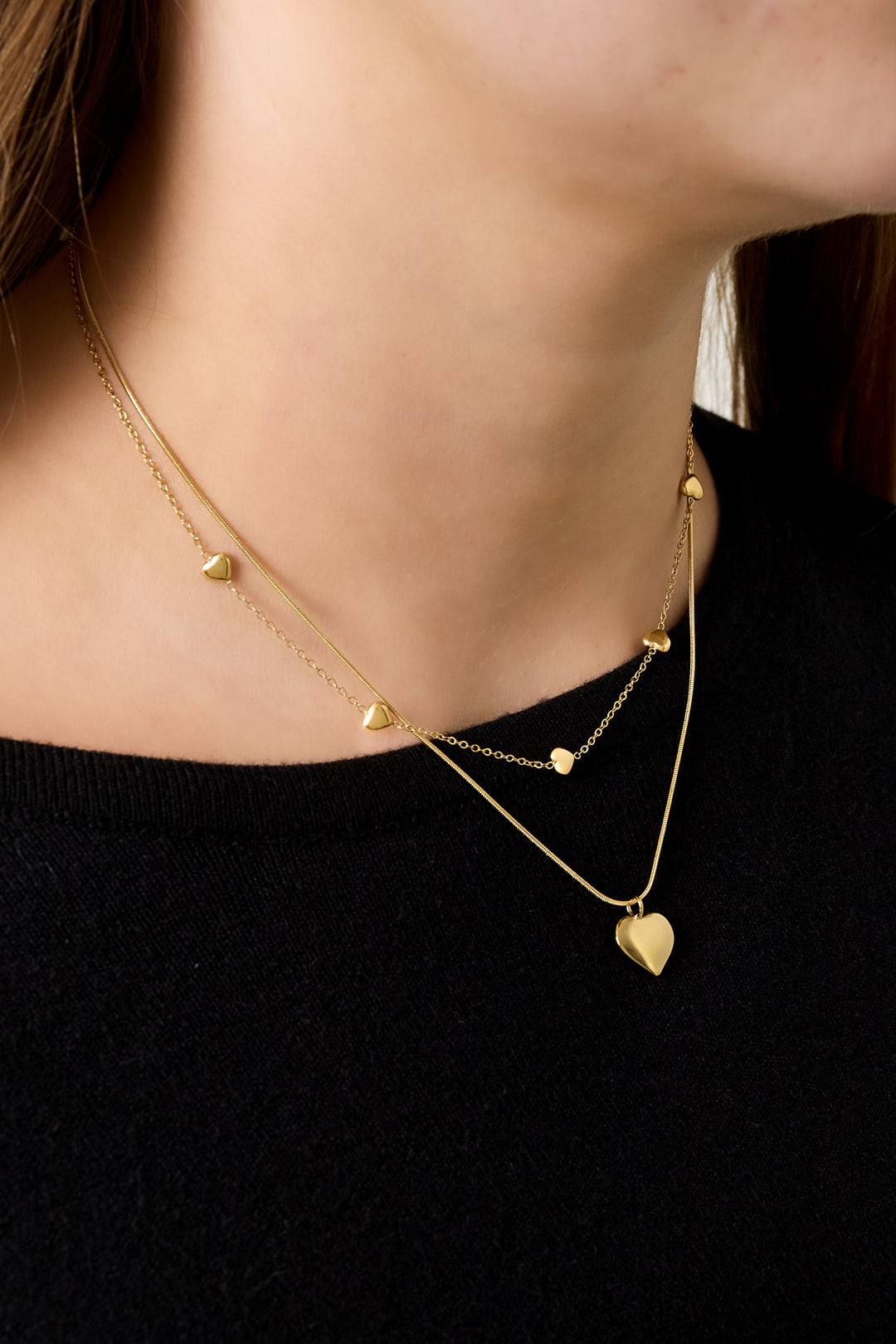 Collares en capas Corazón 