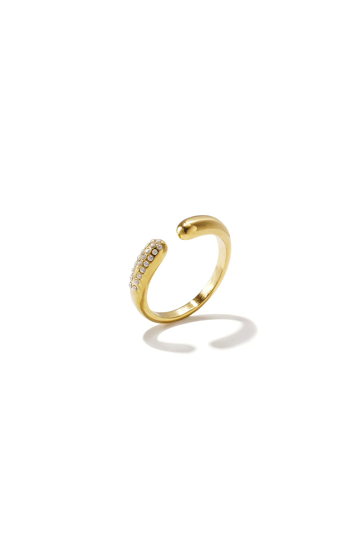 Elegant Minimalist Adjustable Rhinestone Ring Imagen principal del producto