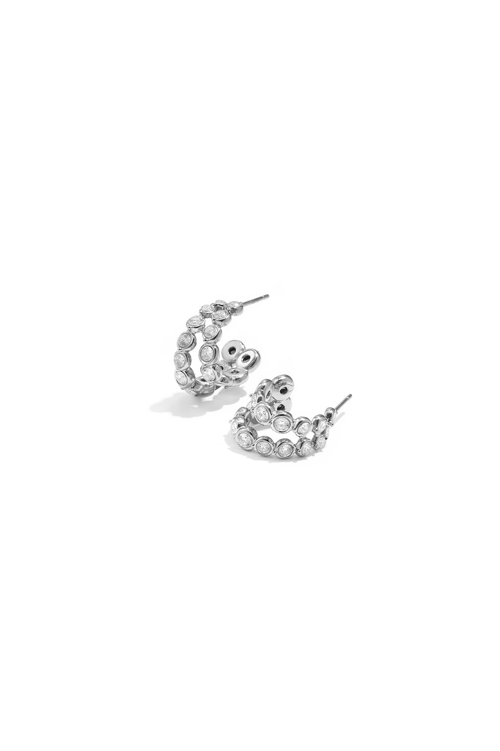 Pendientes aro con circonitas