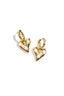 Elegant Gold Heart Drop Earrings for Everyday Wear