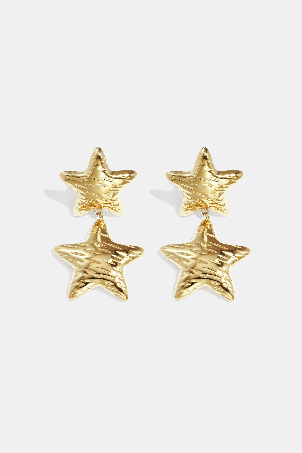 Elegant Star Drop Earrings for Women, Silver & Gold Main product image