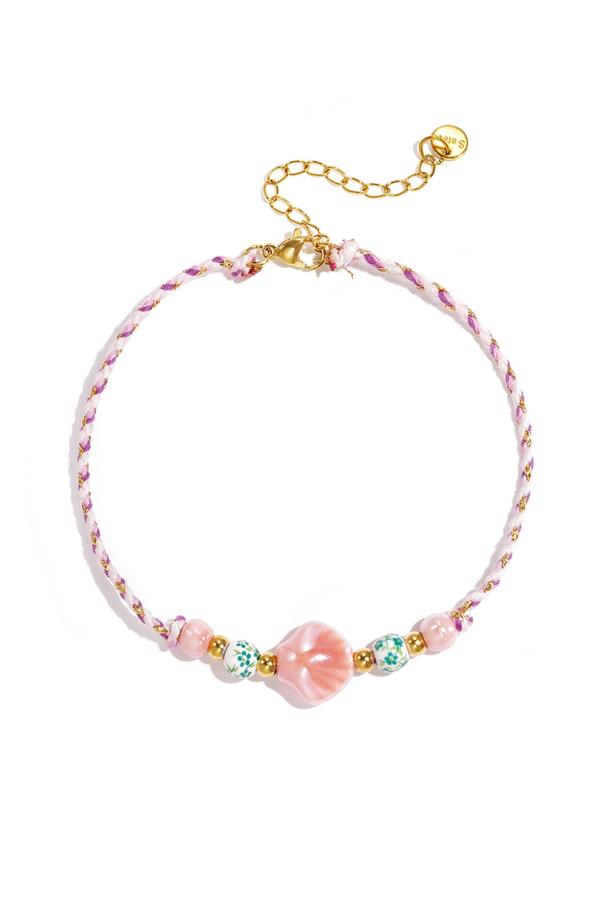 Shell and Bead Rope Anklet