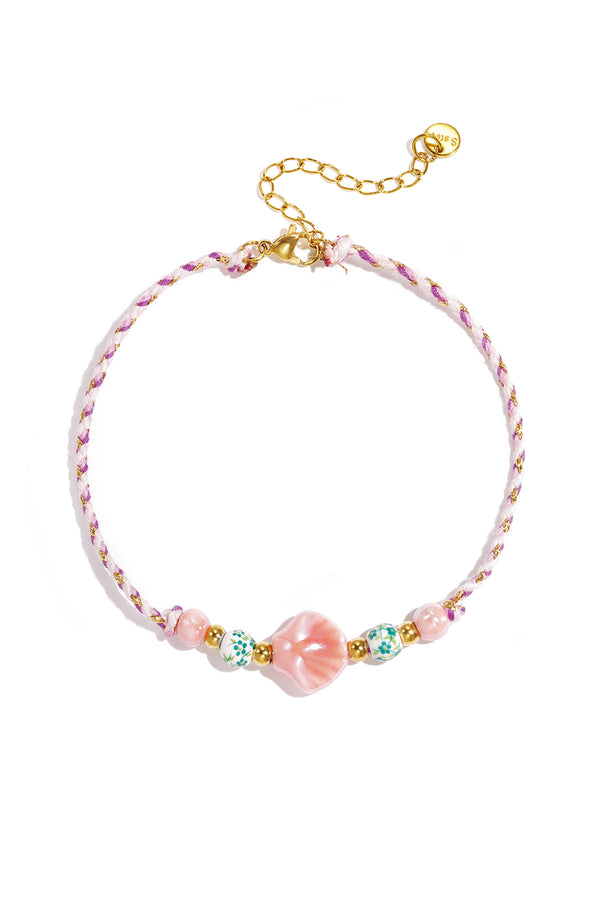 Shell and Bead Rope Anklet