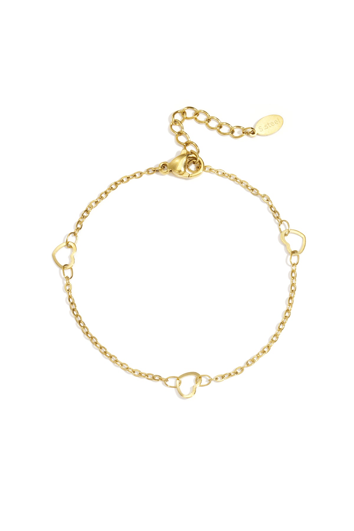 Elegant Heart Chain Bracelet for Everyday Wear Imagen principal del producto