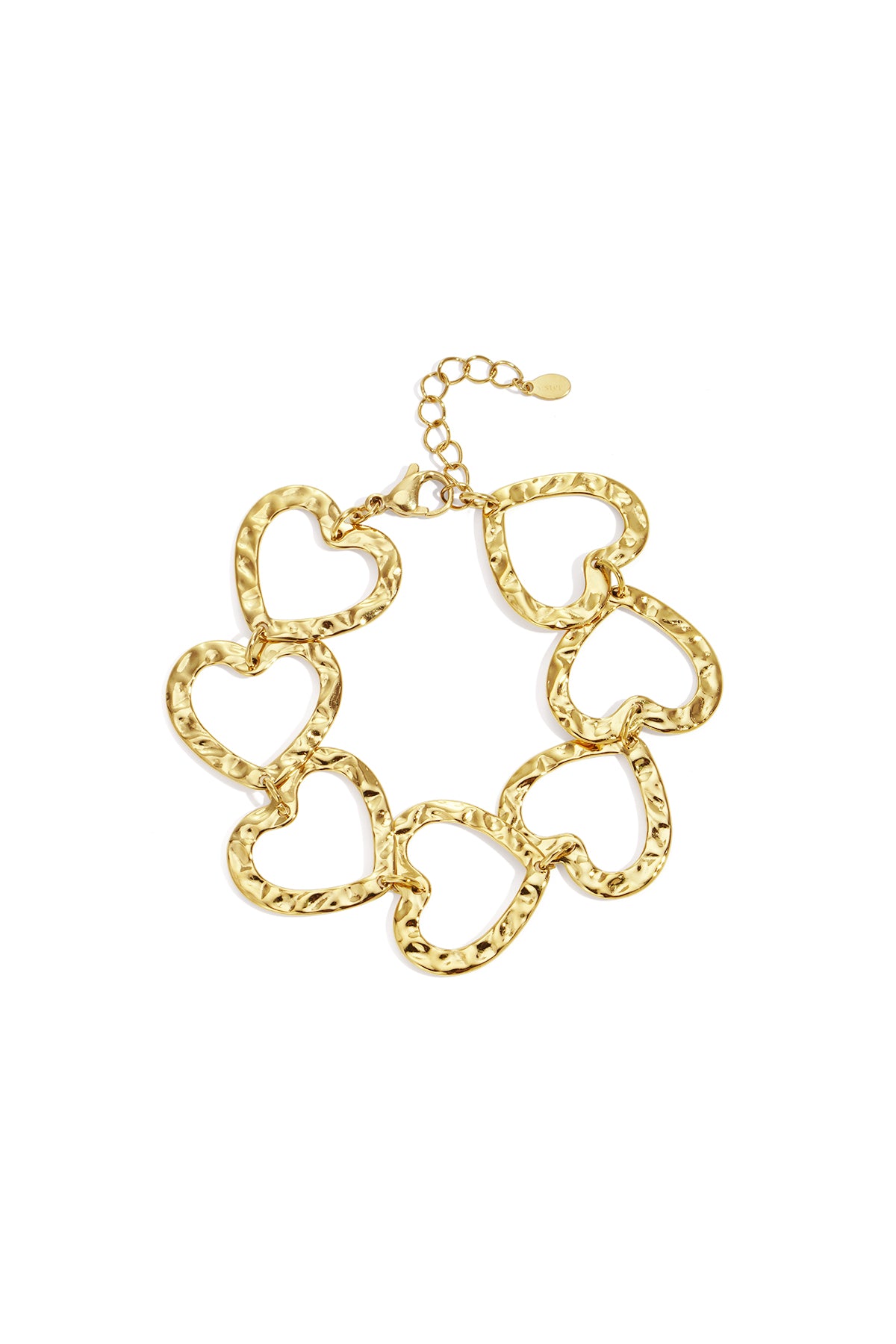 Stylish Gold & Silver Heart Chain Bracelet for Women Main product image